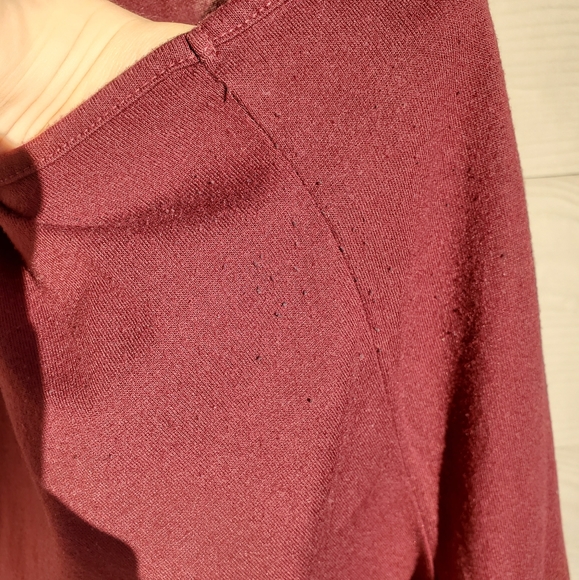 croft & barrow Red Burgundy Wine Pleated Sequined Neckline Festive Tank Top - Picture 12 of 13